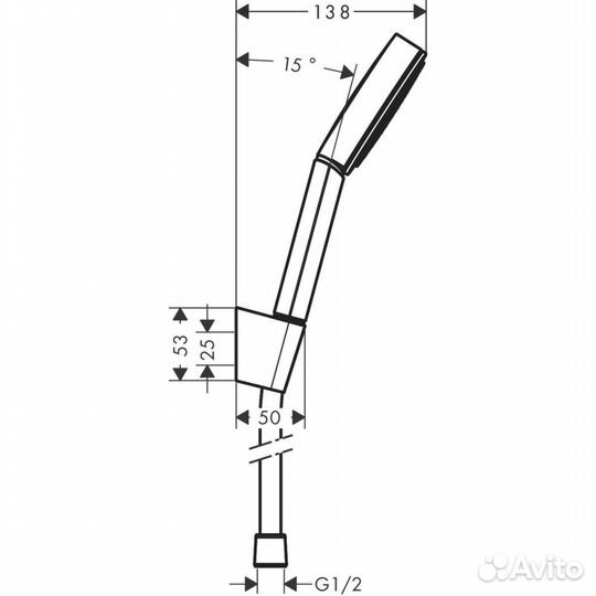 Душевой гарнитур Hansgrohe Pulsify Select Relaxation 24302000 шланг 125 см, хром