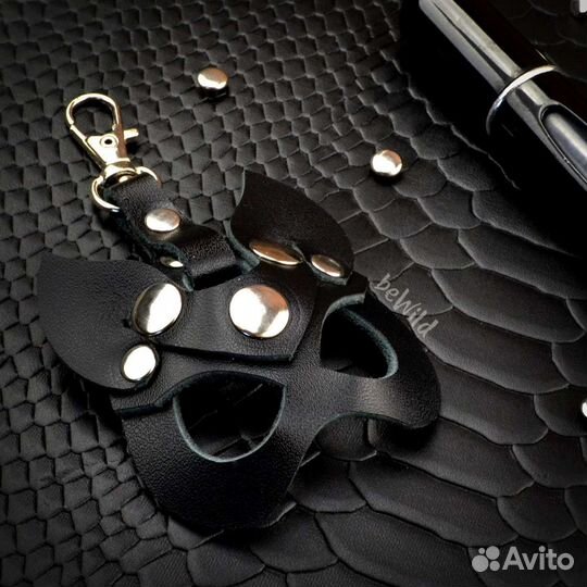 Брелок кожаный Кошечка Зайчик Мышка Чертёнок