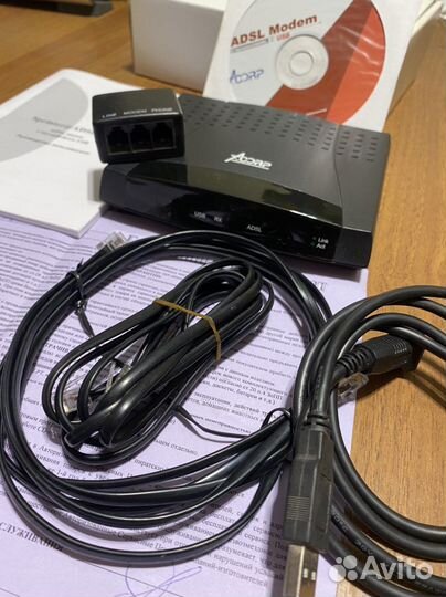 Adsl USB Модем acorp Полный комплект