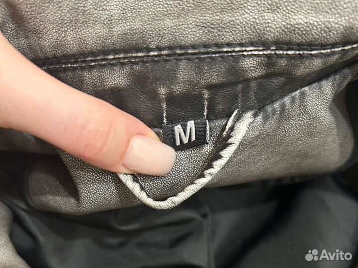 Кожаная куртка косуха женская