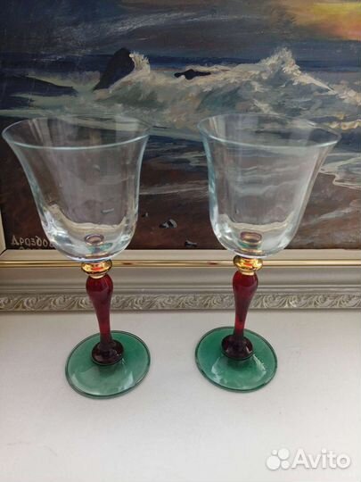 Фужеры и вазочка Германия антикварные