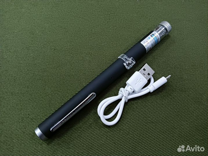 Лазерная указка USB синяя