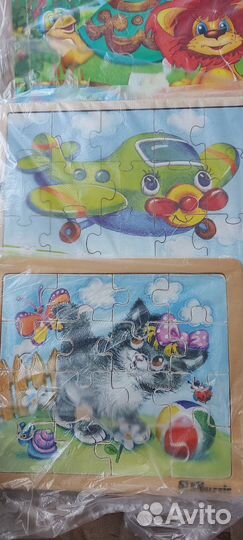 Пазлы детские деревянные