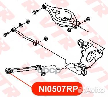 Сайлентблок полиуретановый продольной тяги задней