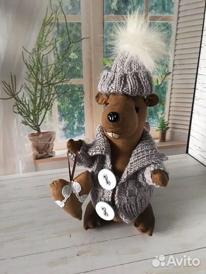 Сувенир Бобр кофейный