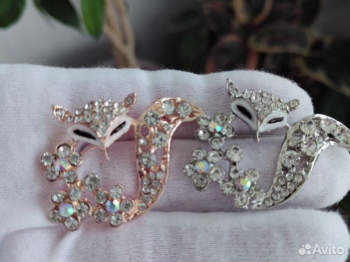 Брошь Бриллиантовая Лисичка