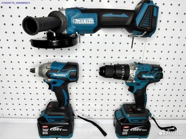 Набор Makita 3В1 Шуруповерт+ушм+Гайковерт