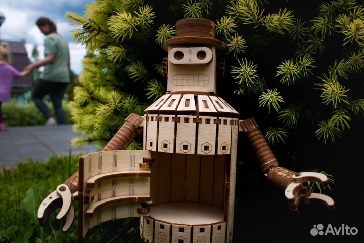 Деревянный конструктор Робот, 3D модель
