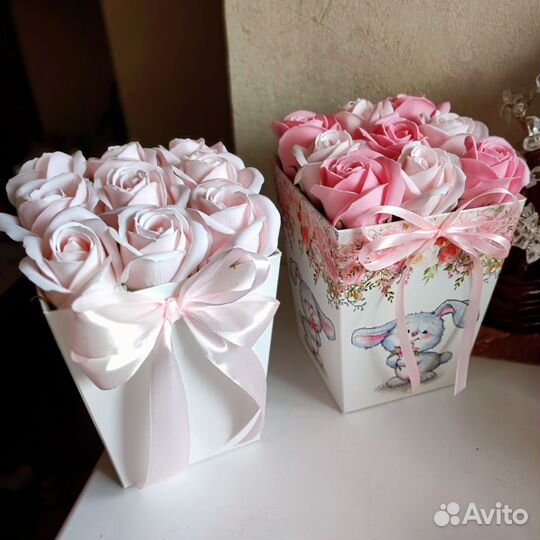 Букет из мыльных роз подарок цветы маме.юбилей др