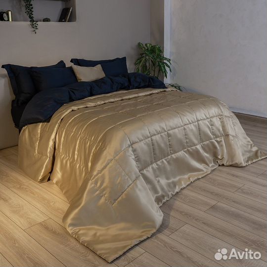Атласное Покрывало Адора Английское золото новое