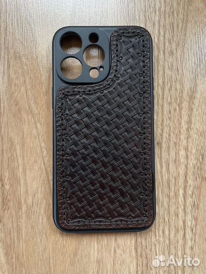 Чехол для iPhone 14, 14 Pro Max натуральная кожа