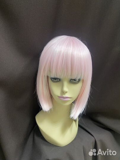 Парик розовый