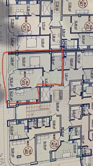 2-к. квартира, 66 м², 5/6 эт.