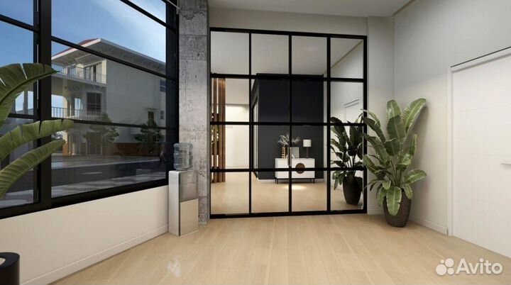 Распашная перегородка для зонирования комнаты