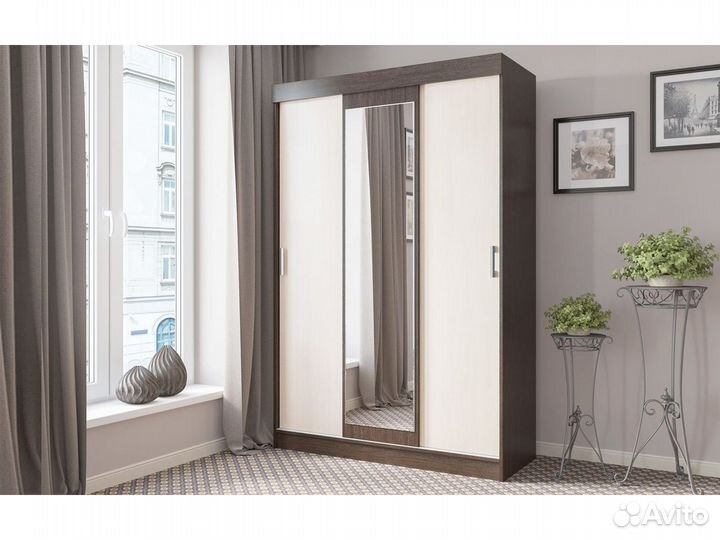 Шкаф-купе 1,3м с зеркалом, наличие