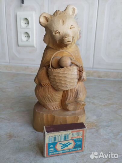 Медведь дерево ручная работа