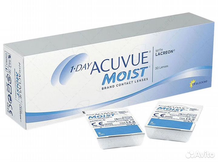 Контактные лины Acuvue Moist 1 day все диоптрии