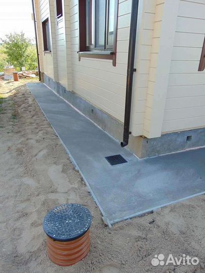 Бетонные работы отмостка фундаментные работы