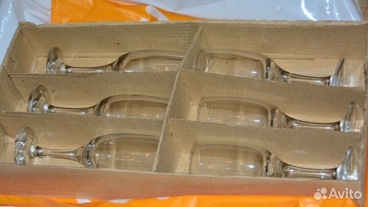 Фужеры (набор) для шампанского (стекло), 170 мл