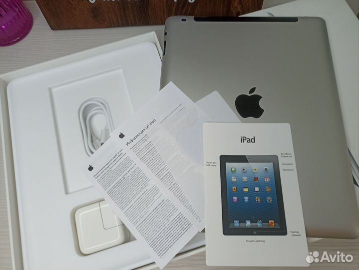 Apple iPad 4, Wi-Fi+Cellular, 16 Gb, White