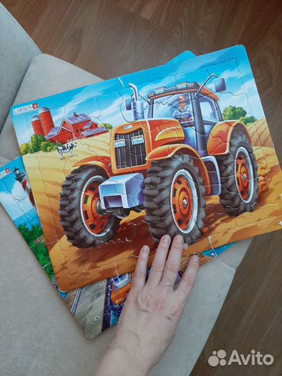 Пазлы крупные Larsen детские 2 шт