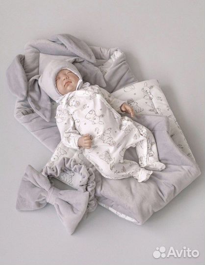 Комплект на выписку серый