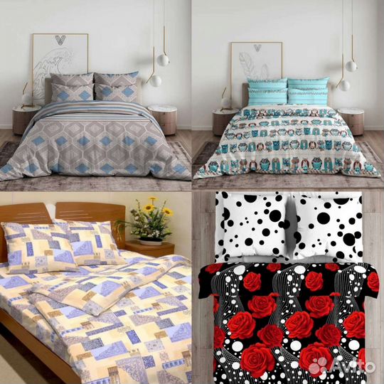 Постельное белье 1,5 и 2-спальное, бязь