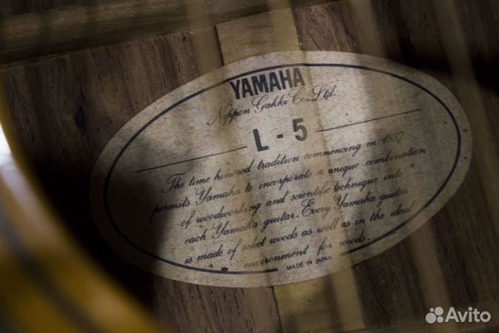 Акустическая Гитара Yamaha L-5 Массив. Japan