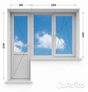 Балконный блок, пластиковое окно, балконная дверь