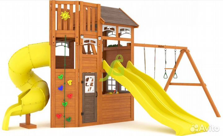 Детская площадка Клубный домик 4 Luxe с горками