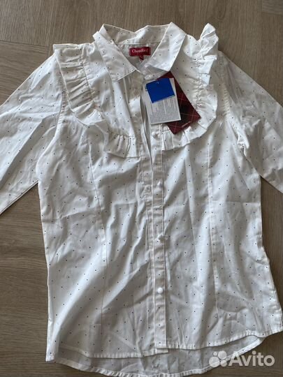 Рубашка для девочки школьная 152