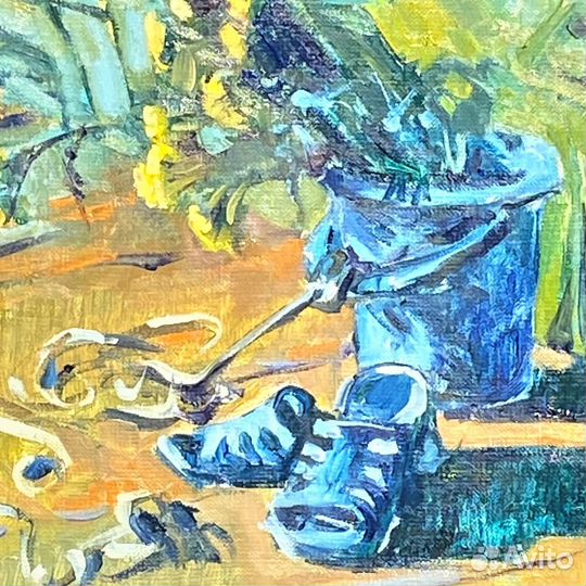 Картина маслом Цветы лето холст