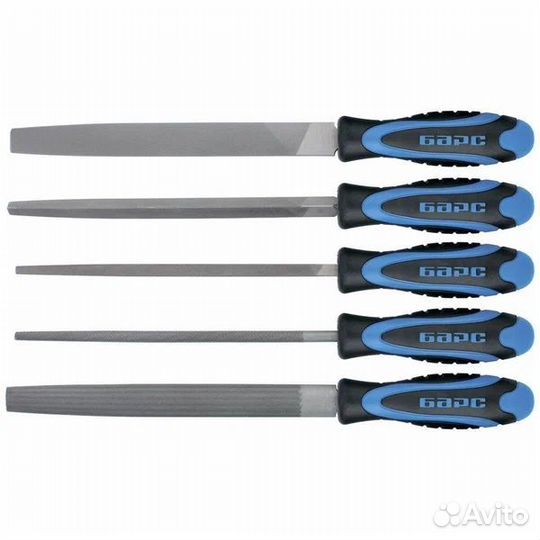 Набор напильников барс 200 мм, 5шт