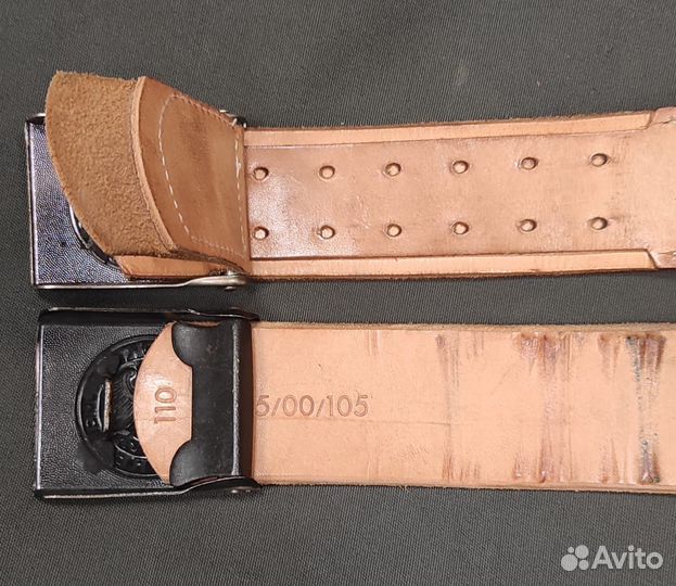 Ремень кожанный 50мм Бундесвер