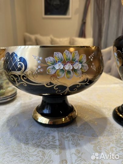 Ваза для фруктов богемия