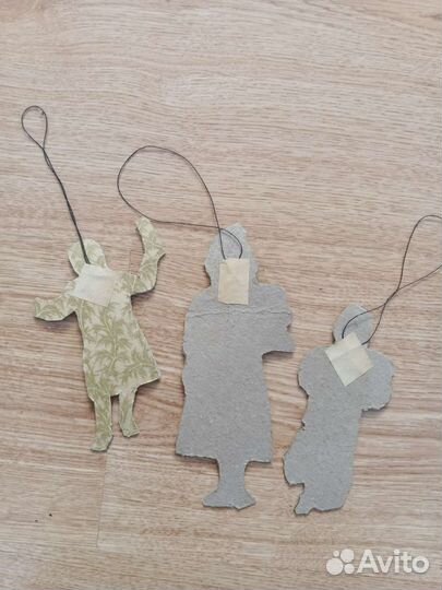 Старинные елочные игрушки из картона