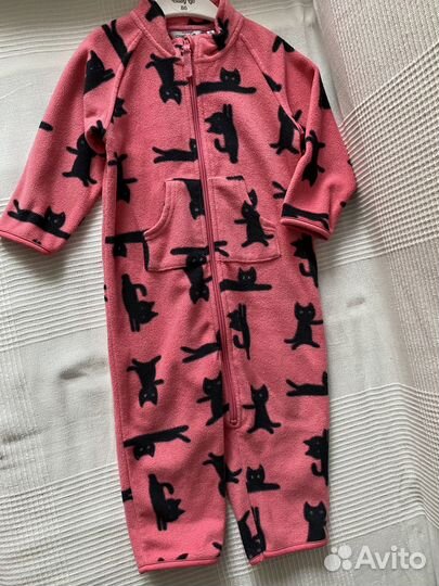 Флисовый комбинезон 80 86 92 на девочку