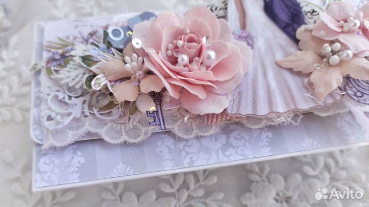 Свадебный конверт для денег ручной работы