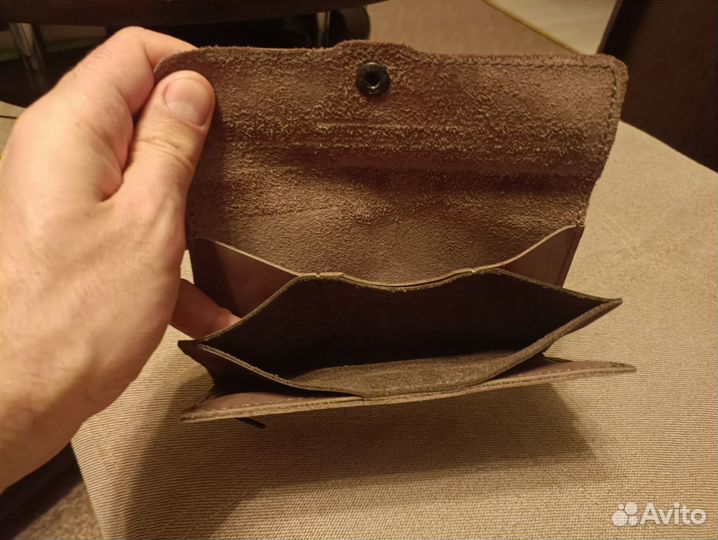 Кожаный бумажник ручной работы