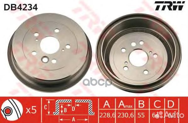 Барабан тормозной DB4234 TRW