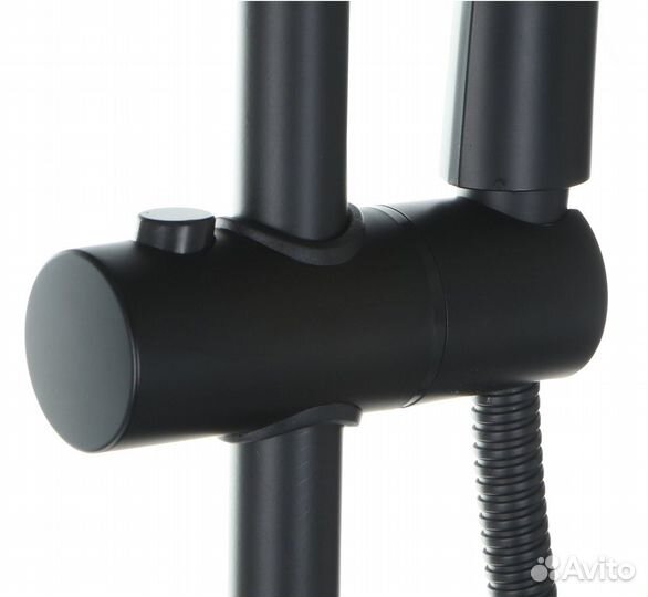 Душевая стойка с верхним душем Leelongs черная