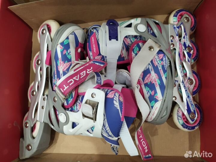 Роликовые коньки детские Reaction Rainbow