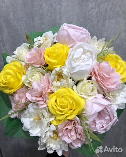 Букет из мыльных роз