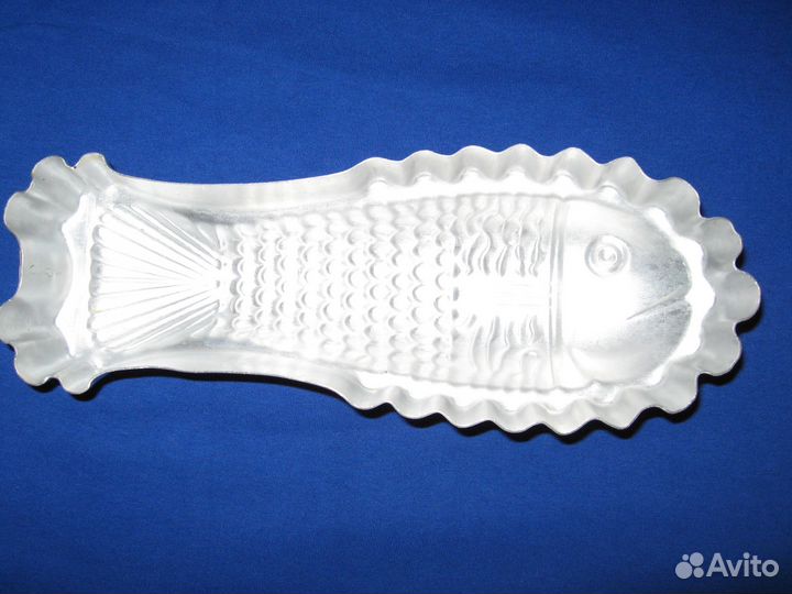 Форма алюминивая рыба + Лоток эмалированный СССР