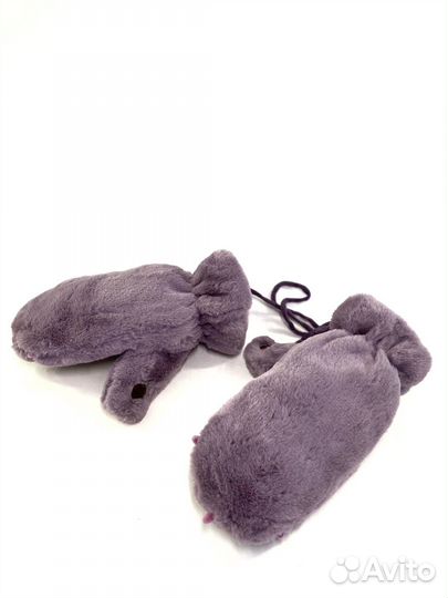 Варежки меховые лапки кошки, зайчика
