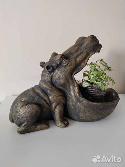 Ваза, статуэтка, кашпо бегемот