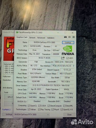 Видеокарта rtx 3080 10gb