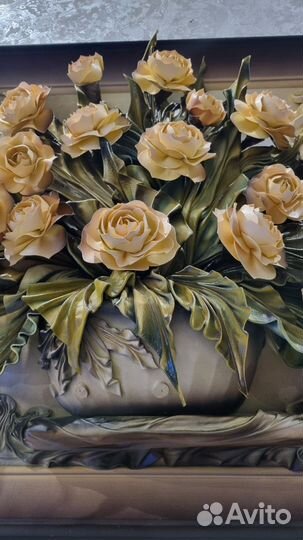 Картина из натуральной кожи