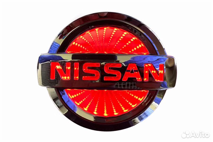 Светящиеся значки 3D nissan livina красный
