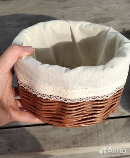 Плетеные корзины с чехлом